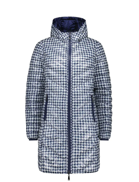 MOKE - ARNIE Reversible Coat - Moonlight Navy / Houndstooth