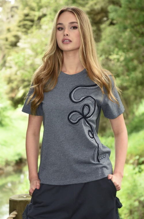 COOP - GO WITH THE BOW Tee - Grey Marle