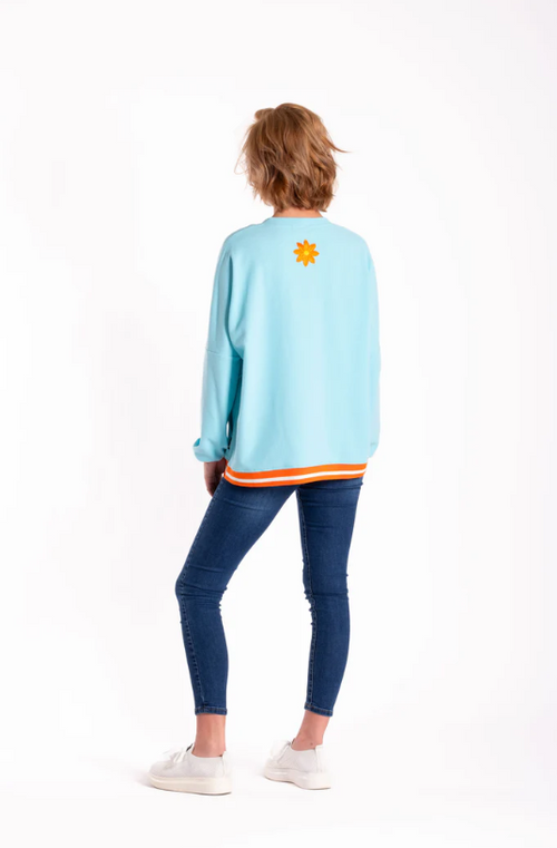 JELLICOE - TEAL Sweatshirt - Orange Flower - 25-55