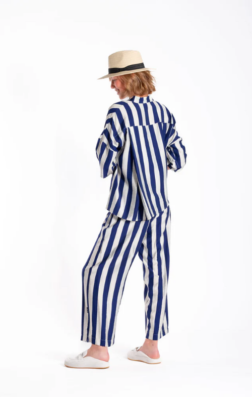 JELLICOE - Wide leg Pants - Blue Stripe 25-23