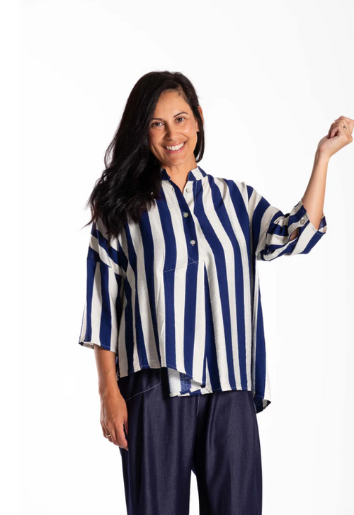 JELLICOE - PHOENIX Shirt - Blue/White Stripe 25-22