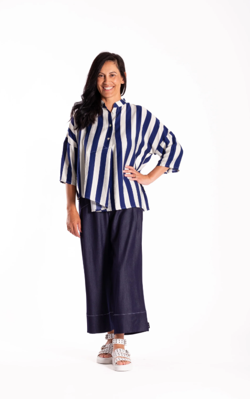 JELLICOE - PHOENIX Shirt - Blue/White Stripe 25-22