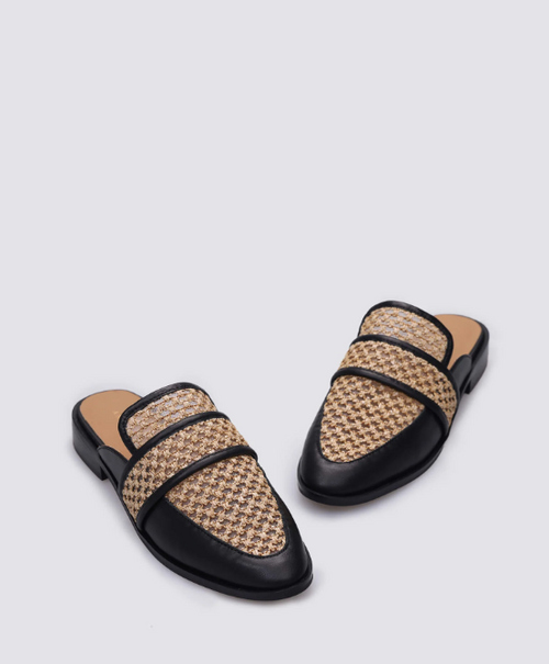 Andrea Biani - KLIP Slide - Black/Raffia
