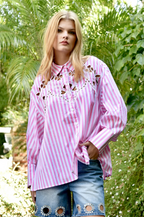 COOP - CUT TO THE CHASE Shirt - Pink/White Stripe