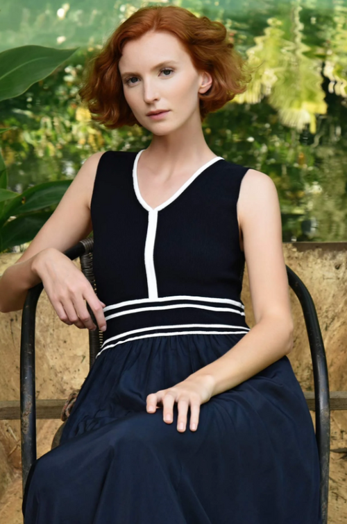 COOP - DRAW THE LINE Dress - Navy