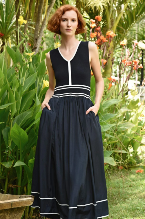 COOP - DRAW THE LINE Dress - Navy