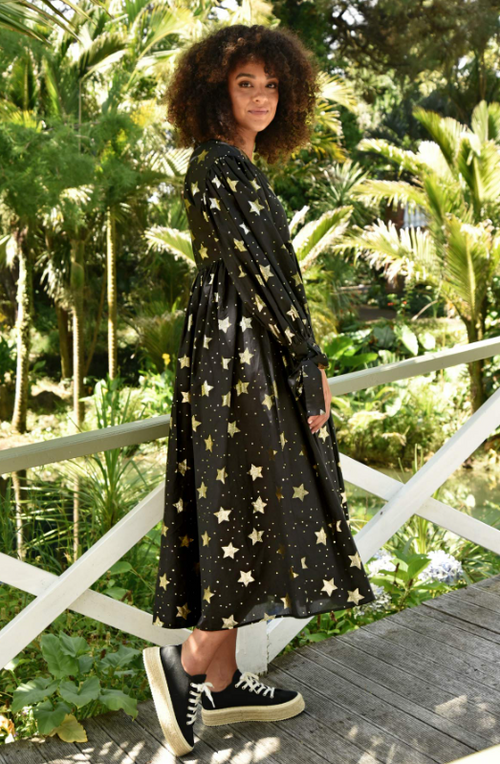 COOP - ZIP ON OUT Dress - Black Starry Night