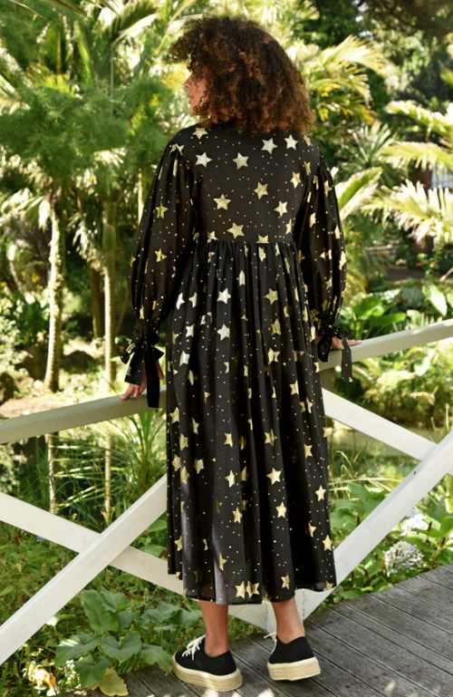 COOP - ZIP ON OUT Dress - Black Starry Night
