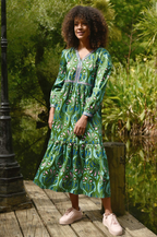 COOP - TIER SHE GOES Dress - Island Paradise Green/Blue