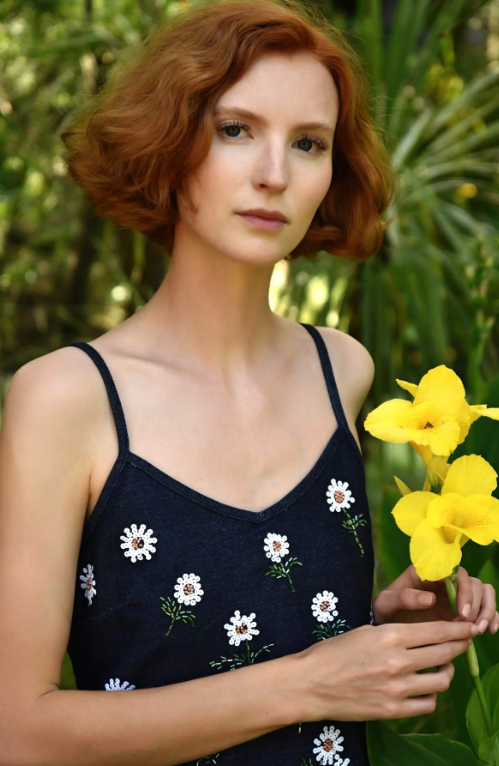 COOP - ALL THE SINGLE DAISIES Dress - Indigo