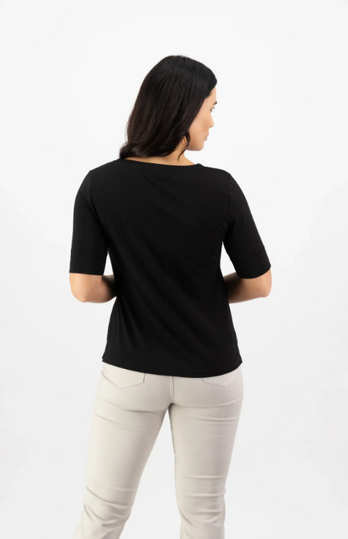 Vassalli 4264 V-Neck Tee - Black