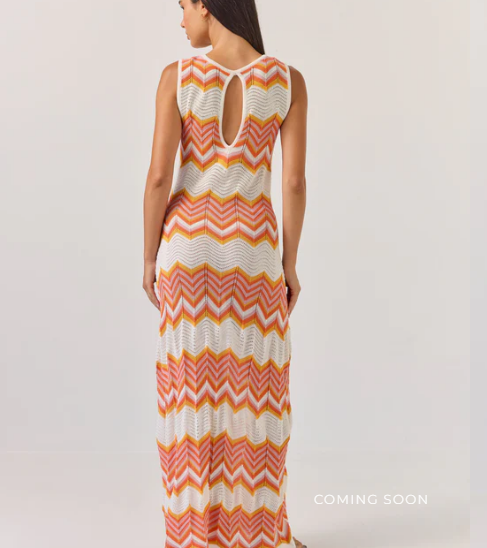 Tuesday - HORIZON Dress - Orange Chevron