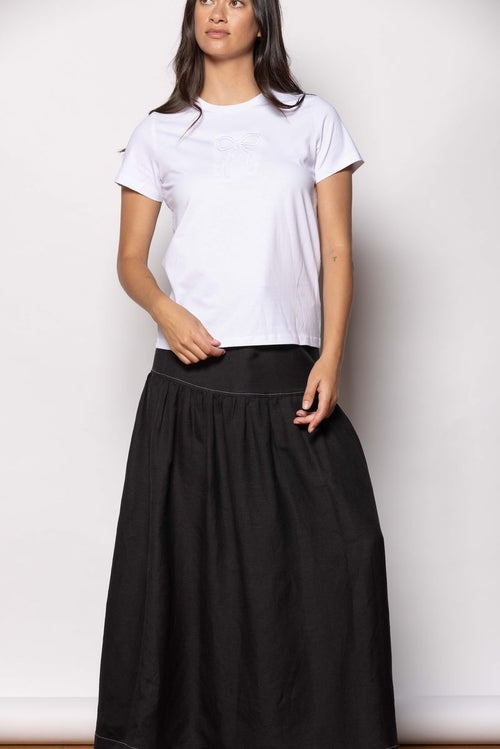 Dressed - Bow T-Shirt in White