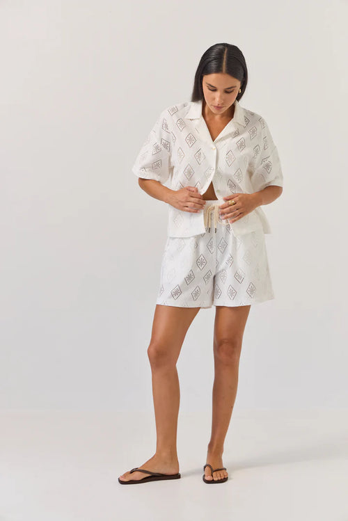 TUESDAY - UMPIRE Shorts - White Diamond