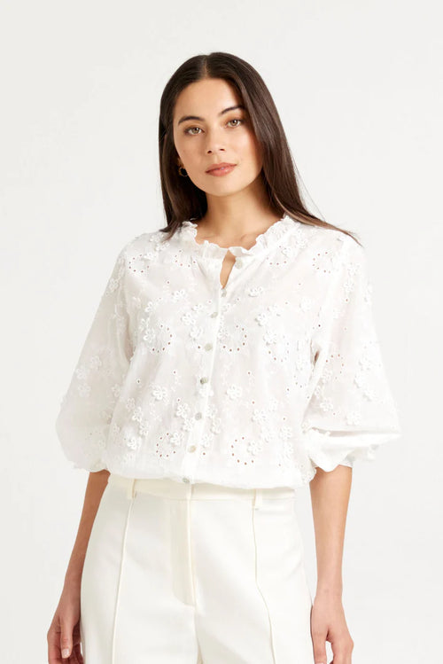 Tuesday - DAKOTA Top - White Broidery Anglaise