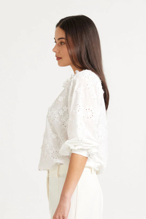 Tuesday - DAKOTA Top - White Broidery Anglaise