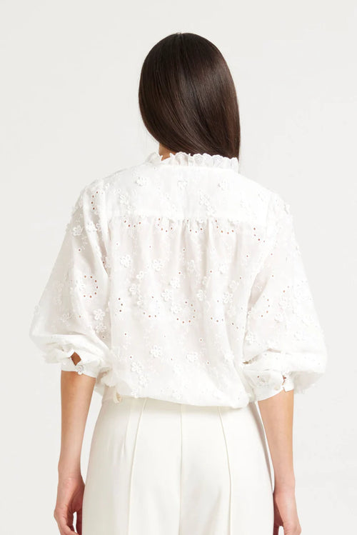 Tuesday - DAKOTA Top - White Broidery Anglaise
