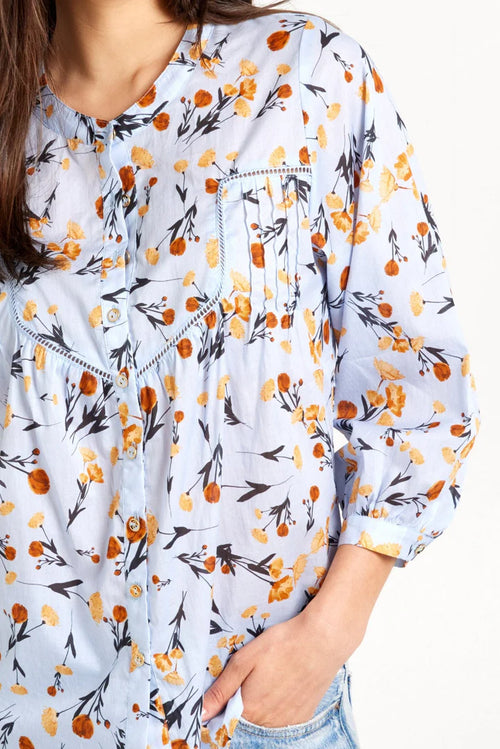 Tuesday - SAINT Top - Cornflower Print