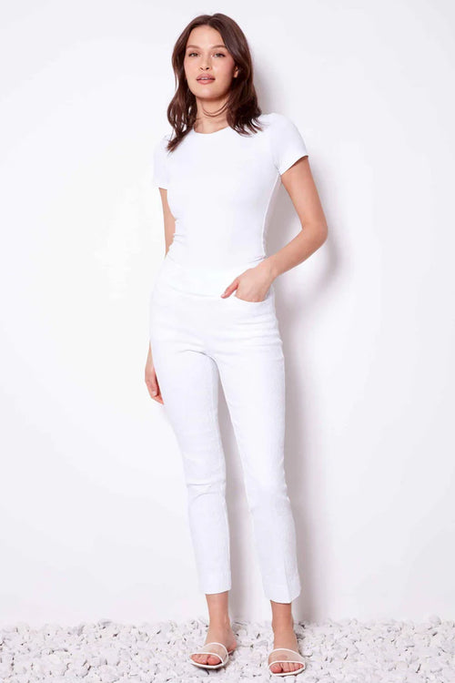 Up! Pant - Loom Ankle Pant in White