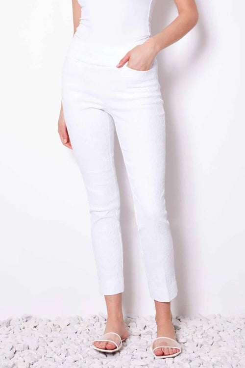 Up! Pant - Loom Ankle Pant in White