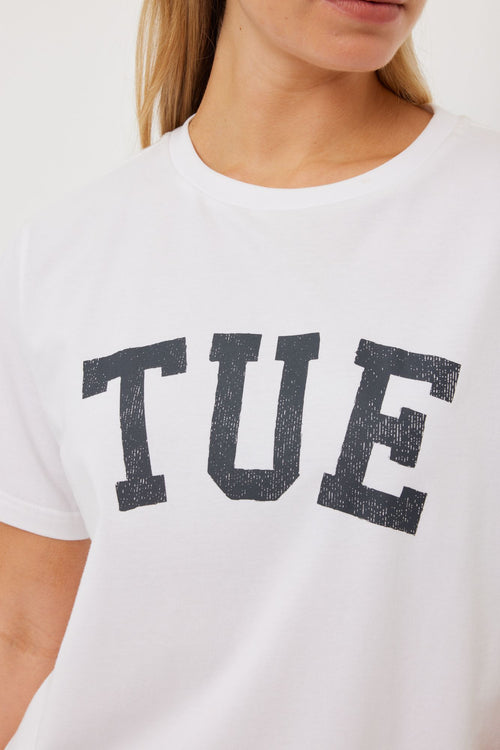 Tuesday - BAND TEE Tue/White