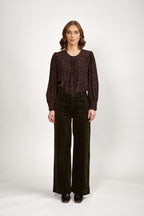 KNEWE - ROXIE Hunter Green Wide Leg Cords K7089C