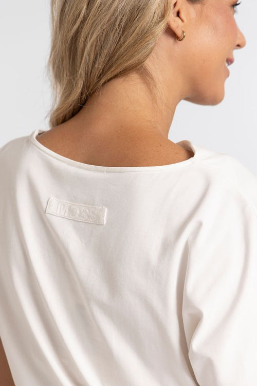Moss - Rouched Tee in White