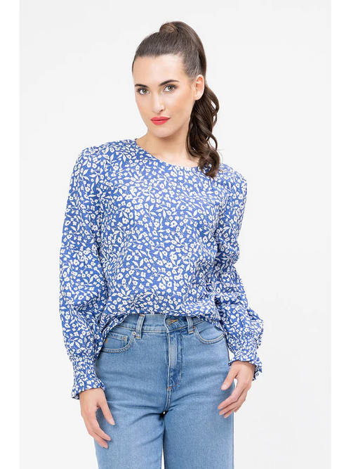 Seeking Lola Wishful Tops Lagoon Blue