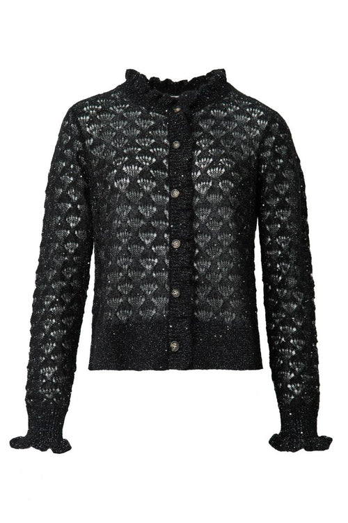 COOP - Ruffle Up Cardigan in Black