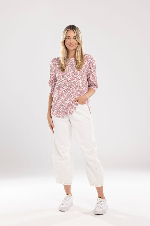 Mi Moso - Barrell Jean in Ivory