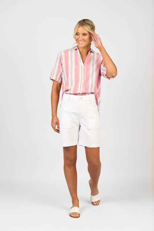 Vassalli - Wide Leg Above Knee Double Pocket Short 5033