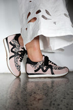 MINX - MARVEL Sneaker in Blush Suede Leopard