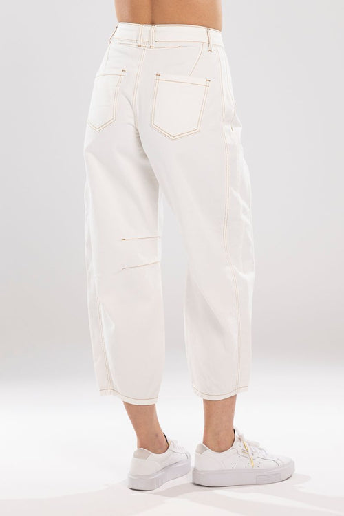 Mi Moso - Barrell Jean in Ivory