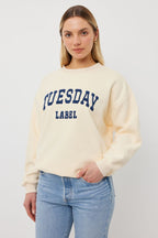 Tuesday - Sporty Sweatshirt in French Vanilla