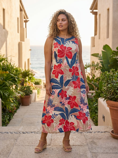 Otrientique - Cavailon Midi Sleeveless Dress