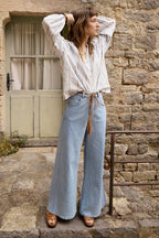 Molly Bracken - Lightweight Denim Wide-Leg Jean EF1628EE