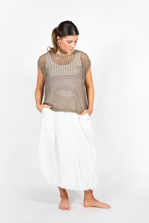 ANTLER - BUBBLE Skirt - White