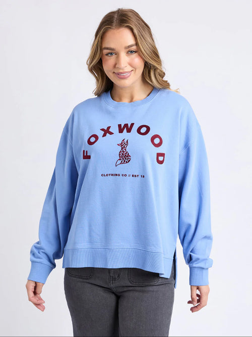 Foxwood - EFFORTLESS CONTRAST Crew Sweatshirt - Blue