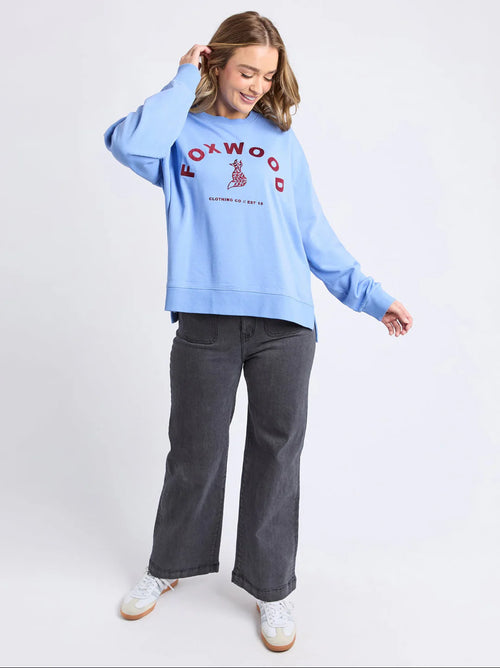 Foxwood - EFFORTLESS CONTRAST Crew Sweatshirt - Blue