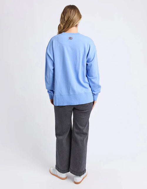 Foxwood - EFFORTLESS CONTRAST Crew Sweatshirt - Blue