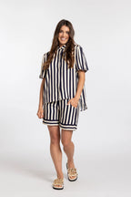 MI MOSO - EVELYN Blouse - Navy Stripe