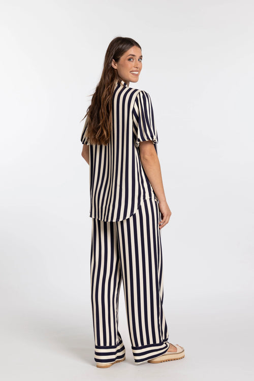 MI MOSO - SIENNA Pant - Navy Stripe