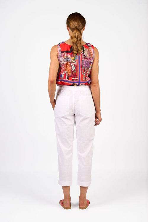 Knewe - Checker Pant White K7076