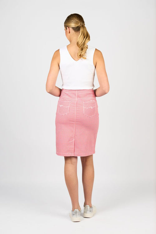 Vassalli - Printed Lightweight Skirt with Centre Back Vent 2101