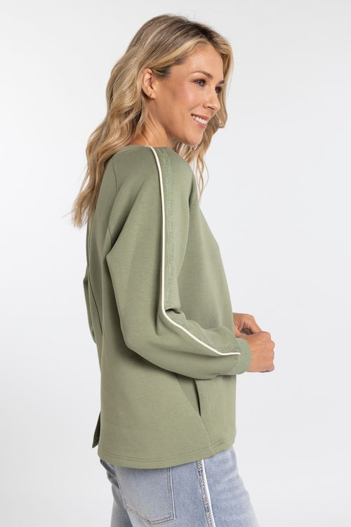 Moss - Mila Sweatshirt in Khaki