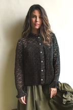 COOP - Ruffle Up Cardigan in Black
