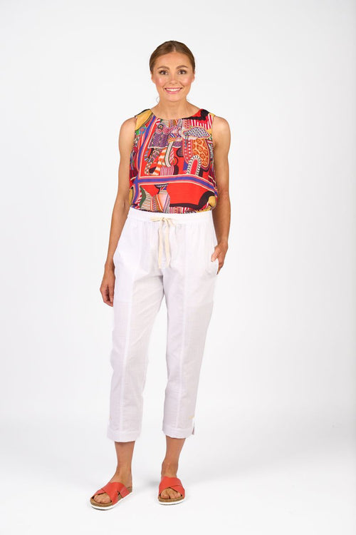 Knewe - Checker Pant White K7076