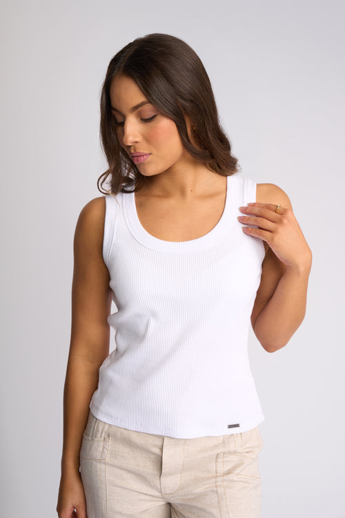 Knewe - Riviera Tank in White K3070