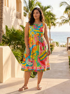 Orientique - Mougins Dress Sleeveless Pleated