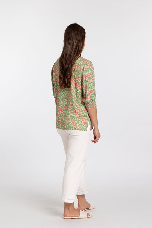 Mi Moso - Finley Top in Green/Pink